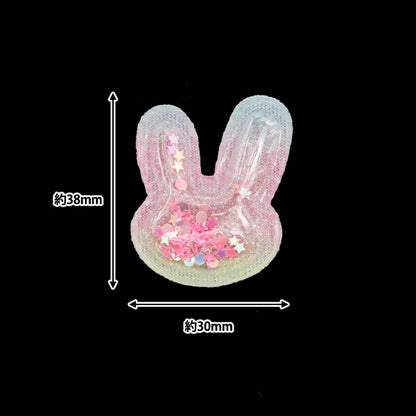 Handicraft parts "FangirlingDecoration Parts Shaker Rabbit Rainbow 10-4529]