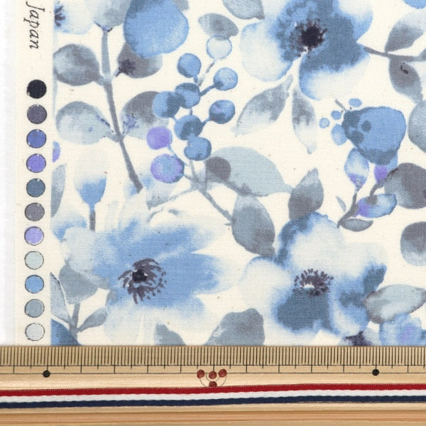 [From quantity 5] Fabric "Broad Eden Navy 850453-1-4"