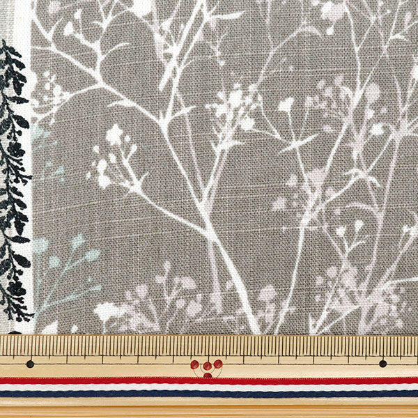 [De la quantité 5] tissu "Toromi Lineprint Kasumisou Silhouette Gray x Blue Lryp-Kas-Gy"