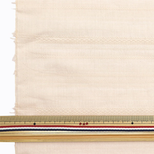 [From quantity 5] Fabric "cottonJacquard Ivory KW0246-02]