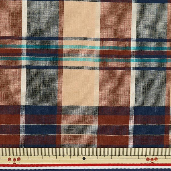 [De la cantidad 5] Fabric "Madras verifica marrón marrón INM24 -BRNV"