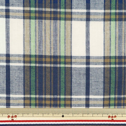 [الكمية من 5] قماش "Madras Check Beige Green INM24-BEGN"