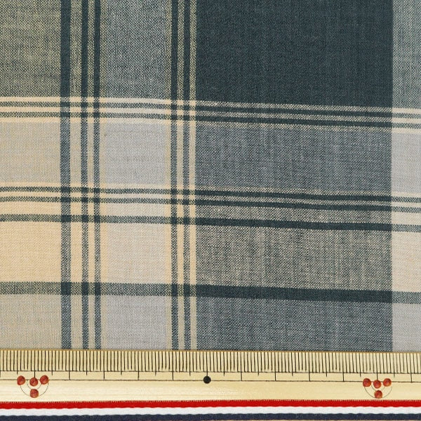 [الكمية من 5] قماش "Madras Check Beige Blue Green INM24-BEBLGN"