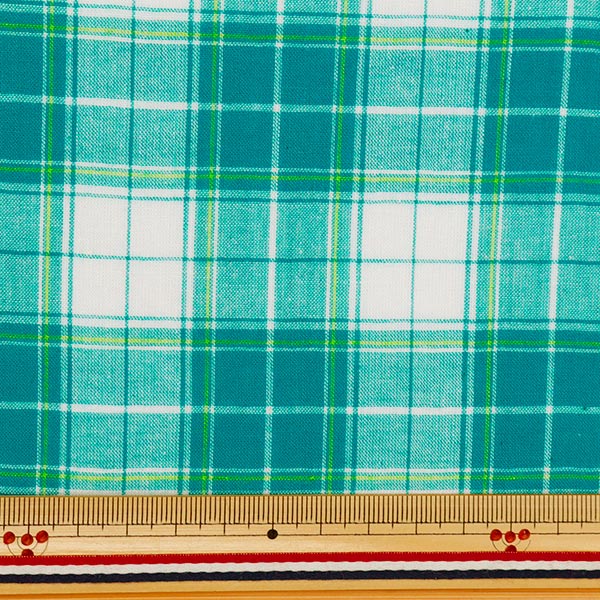 [From quantity 5] Fabric "Madras Check White Blue A INM24-WHBLA"