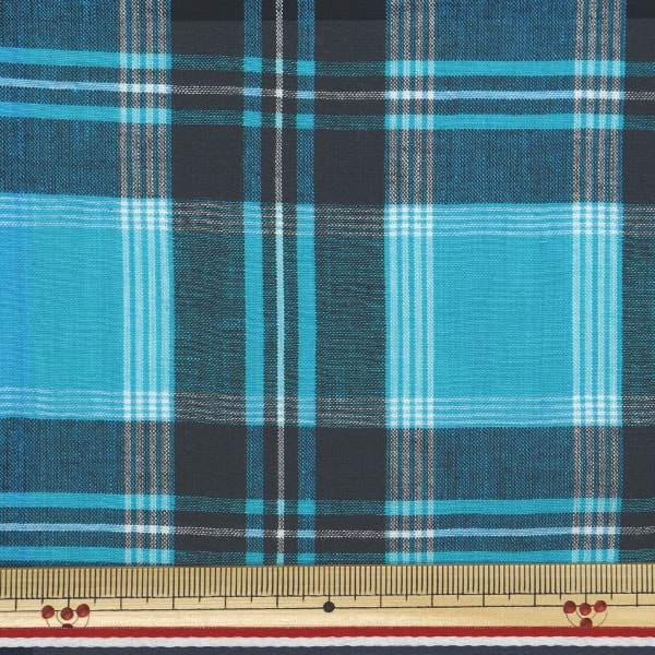 数量5から】 生地 『マドラスチェック ブルーネイビー INM24-BLNV