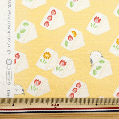 [From quantity 5] Fabric 『Oxford Fruit Sands Simenaga Yellow AP42102-2A]