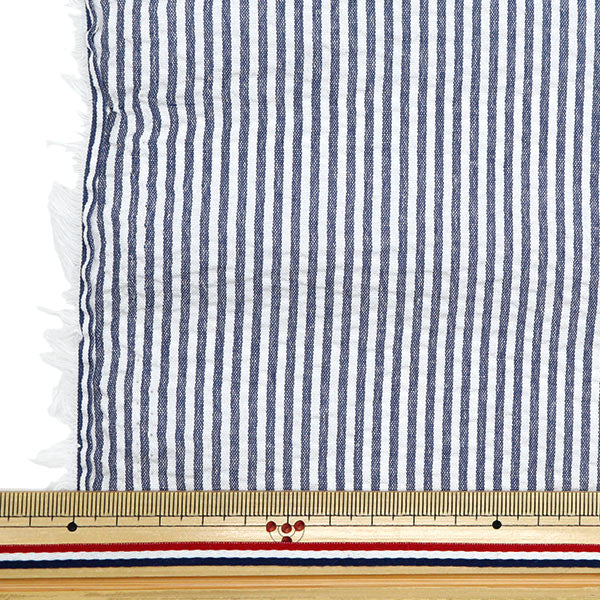 [De la cantidad 5] Fabric "Polyester Blend Soccer Stripe Navy SS2416Y-19NV"