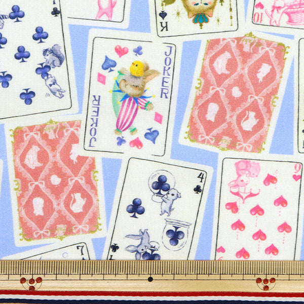 数量5から】 生地 『60ローンデジタルプリント 22fabric トランプ