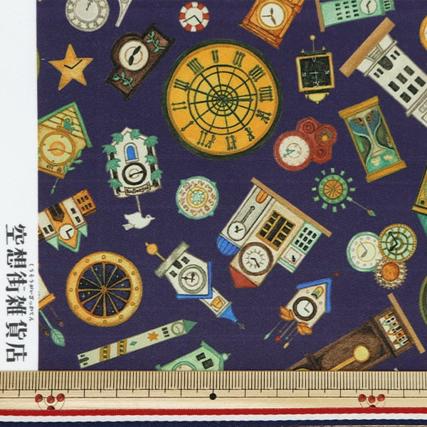 [From quantity 5] Fabric "Inkjet print fantasy districtSewing tools and accessoriesKU-05 of the store clock