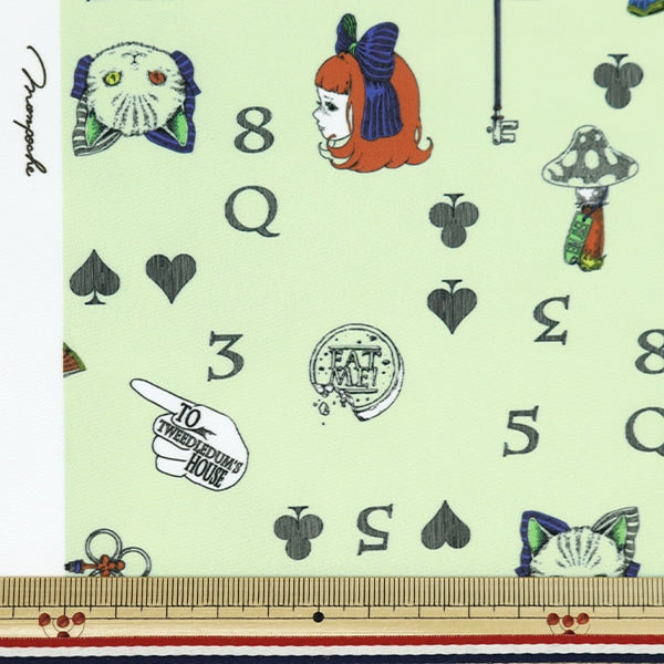 [From quantity 5] Fabric "Inkjet Print Monposh Alice Green MO-06-GR"