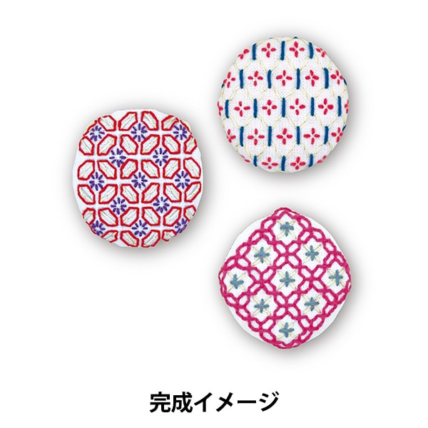 Embroidery kit "SashikoKit at a glance and stabbing broochy SK470] Olympus