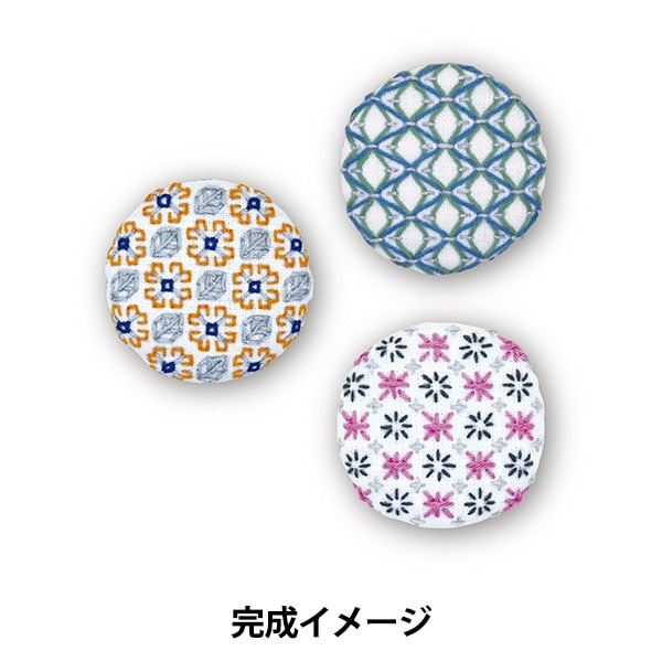 Embroidery kit "SashikoKit at a glance and brooch in the stab SK472] Olympus