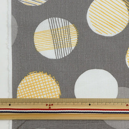 [From quantity 5] Fabric "Interior print dot pattern gray 142-1349-C3"