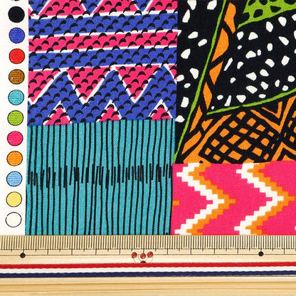 [Dalla quantità 5] tessuto "fogli di patchwork africano patchwork AP42807-1A"