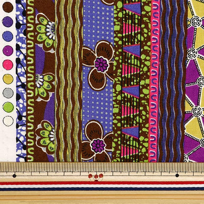 [De la quantité 5] Tissu "Feuille africain Modèle de bordure plaine AP42807-2B"