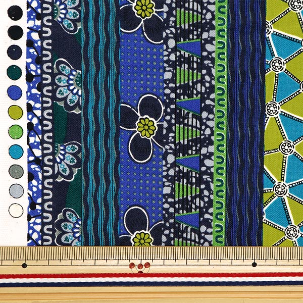 [From quantity 5] Fabric 『Sheeting African Camp Lint Border Pattern AP42807-2D]