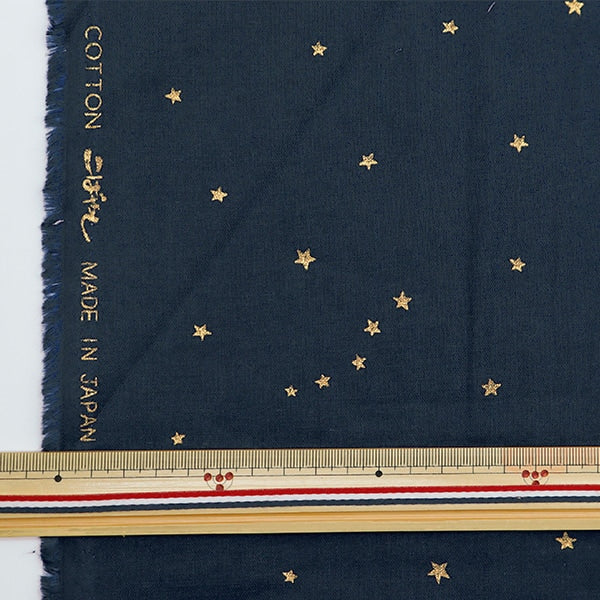 [Aus Quantität 5] FOLFE "W Gaze Star Muster Navy x Gold KTS6430-14" COTTON KOBAYASHI COTTON KOBAYASHI KOBAYASHI.