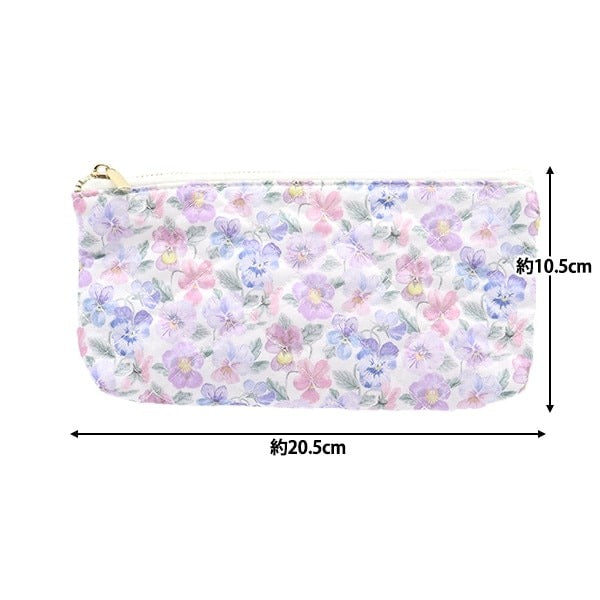 小物入れ 『リバティ・ファブリックス フラットポーチ シンクオブミー LG-36301107-F』 【ユザワヤオリジナル】
