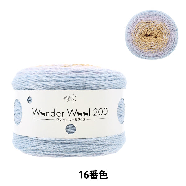 FWonder Wool 200 Color 16 yarn ball - long-gradient fall/winter yarn