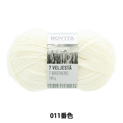 Lana autunnale / inverno "7brothers 011 No. White" Novita Novita