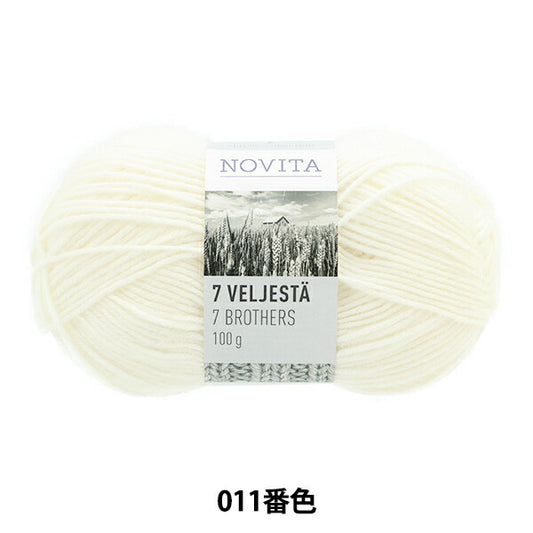 Fall and winterYarn "7brothers 011 Color White" novita Novita