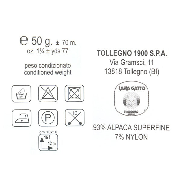 Herbst und WinterGarn 『AlpakaSuper fein 8479 Farbe Lana Gatto"