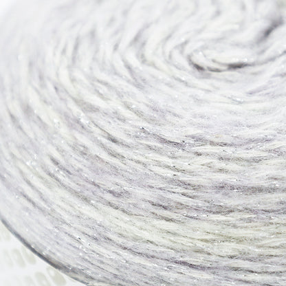 Close-up of Shiny Gradation No.13 Gray yarn showing fine metallic strands and soft texture