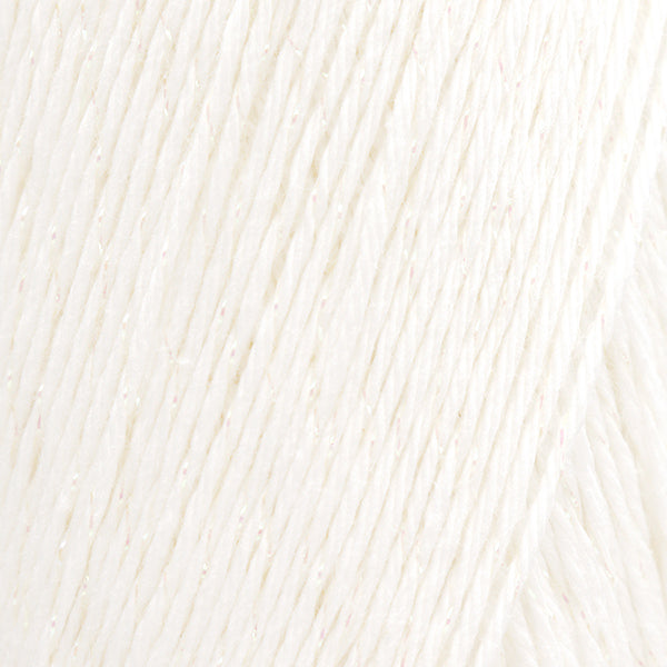 春夏毛糸 『コットンエブリィ ラメ 1番色 ホワイト』 World Festa ワールドフェスタ 【ユザワヤオリジナル】