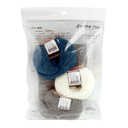 Strick-Kit "Mancell Merino Regen Bow Motiv Kit YM-3" 【YuzawayaBegrenztes Produkt]