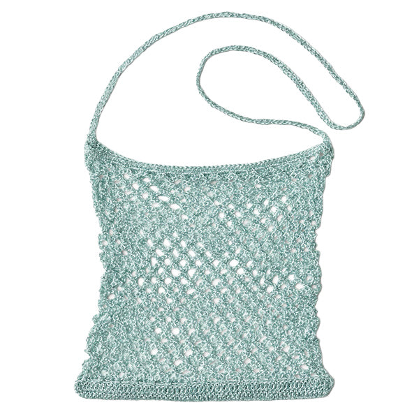 [بالفيديو] عدة الحياكة "طقم الحياكة حقيبة شبكية فضية × نعناع FC-2" بانامي بانامي تاكاجي للنسيج