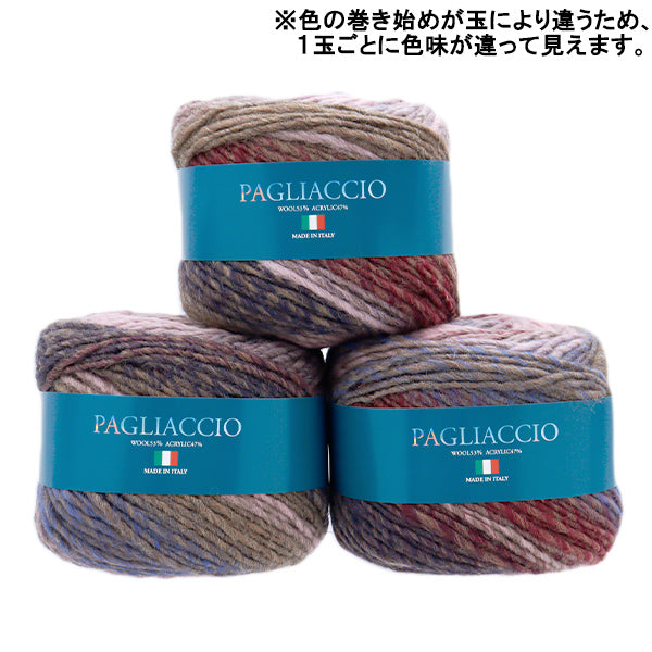 خيوط الخريف/الشتاء "Paiaccio Color 702" خيوط التزلج SKIYARN