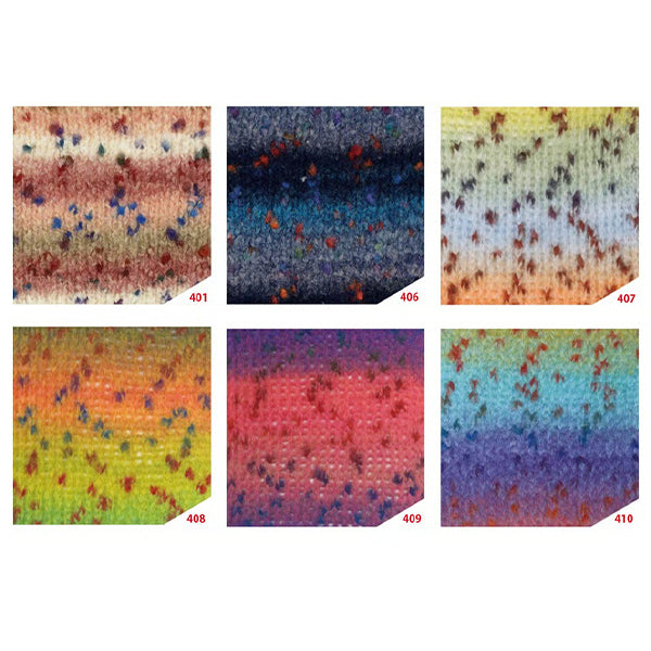 الخريف/الشتاءخيوط الغزل خيوط التزلج "Arcobaleno No. 409" SKIYARN