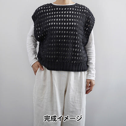Knitting Kit "Back Slit Openwork Vest A 25S-0401" DARUMA DARUMA Yokota