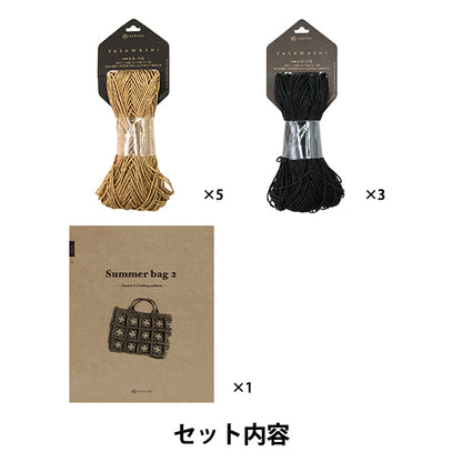 Knitting kit "V-motif striped bag A 25S-0602" DARUMA DARUMA Yokota