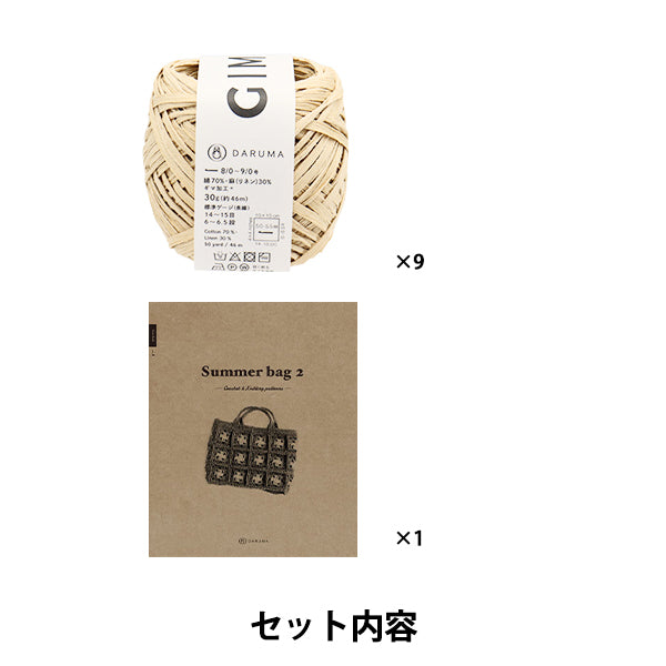Knitting kit "V-motif striped bag B 25S-0903" DARUMA DARUMA Yokota