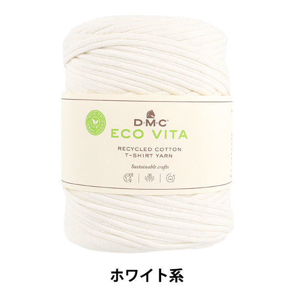 패브릭 얀 「ECO VITA (에코 비타) T 셔츠 얀 화이트계 390 WHITE」 DMC 디엠시