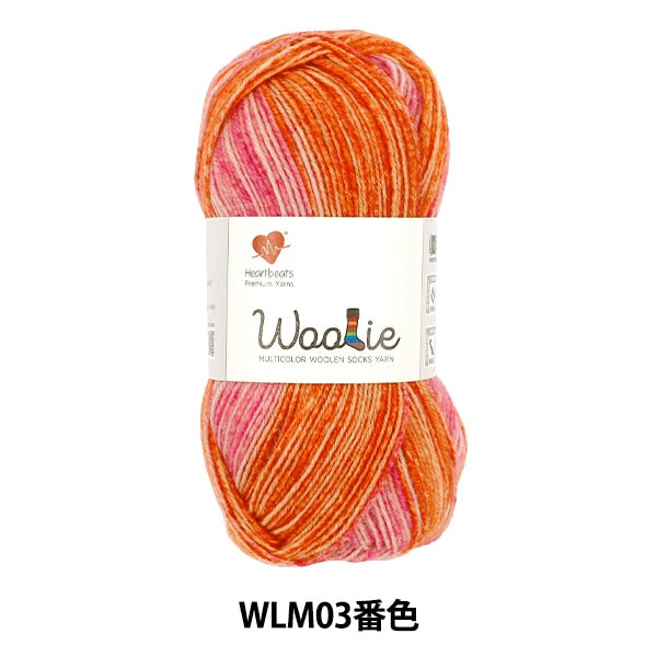襪子紗 紗線 "Woolly Multicolor WLM03rd color" GANGA Heartbeats Ganga Heartbeats