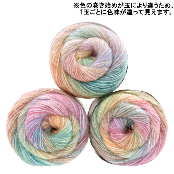 Biidoro Yarn No.3 three balls showing color start variations in the gradient