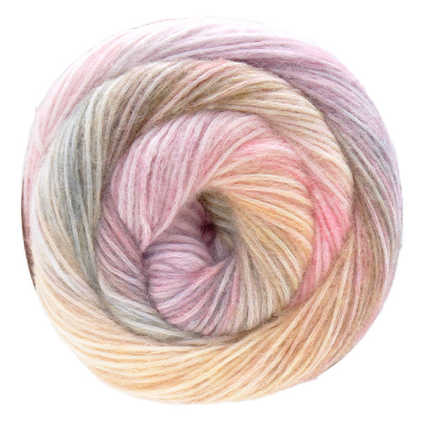 Biidoro Yarn No.4 close-up swirl, soft halo and smooth long gradient
