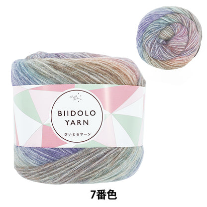 Biidoro Yarn No.7 AB-1666 ball with label, long-gradient jumbo yarn by Yuzawaya Limited