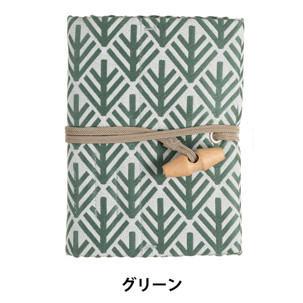 Komorebi CarryC Long interchangeable bamboo circular needle set in Green, contents displayed in fabric wrap case - Tulip