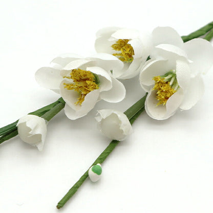 Fiore di seta artificiale "Plum Pick White V23210-001"