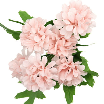 人造丝绸花“婴儿pom pom束粉红色V24043-002"