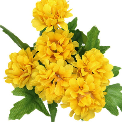 Fiore di seta di fiore artificiale "Baby pom pom ganollo giallo V24043-004"