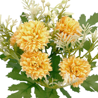 造花 シルクフラワー 『フラワーブーケ マム イエロー ZYJP2419-1』 【ユザワヤ限定商品】