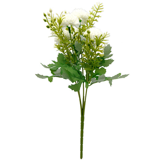造花 シルクフラワー 『フラワーブーケ マム ホワイト ZYJP2419-5』 【ユザワヤ限定商品】