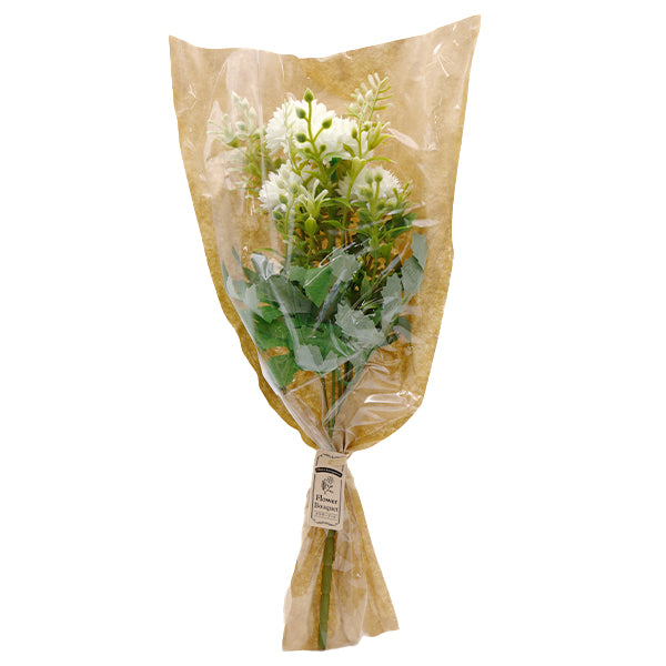 造花 シルクフラワー 『フラワーブーケ マム ホワイト ZYJP2419-5』 【ユザワヤ限定商品】
