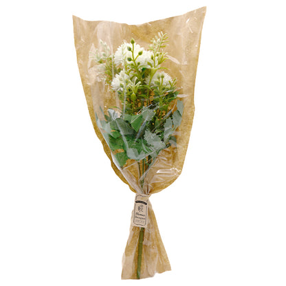 造花 シルクフラワー 『フラワーブーケ マム ホワイト ZYJP2419-5』 【ユザワヤ限定商品】