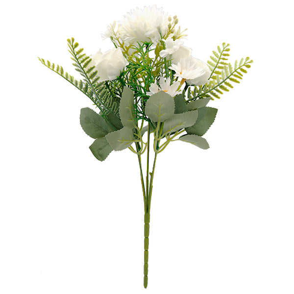 Artificial flower silk flower "Flower Bouquet Mamrose White ZYJP2437-1" 【YuzawayaLimited product]
