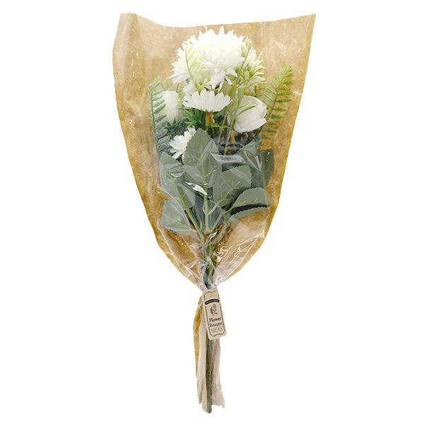 Artificial flower silk flower "Flower Bouquet Mamrose White ZYJP2437-1" 【YuzawayaLimited product]